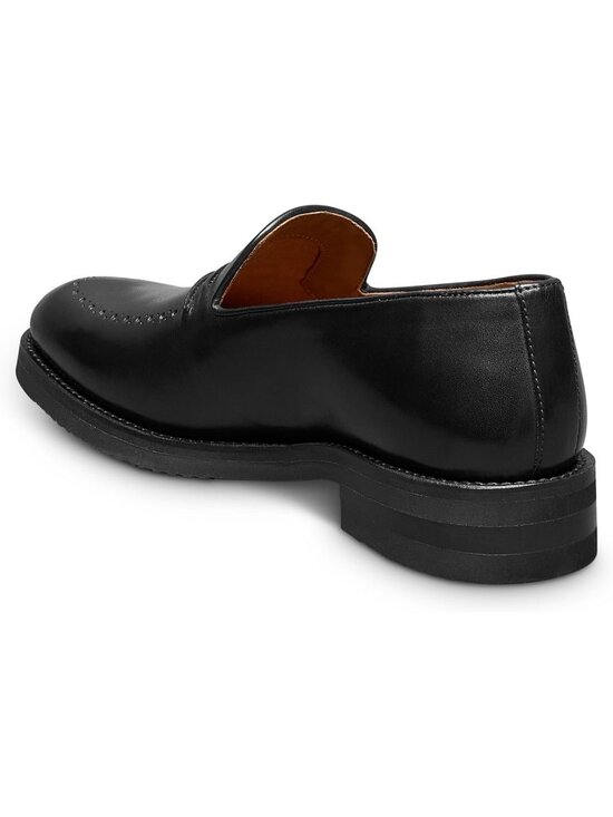 Men\'s All Black Imported Rubber Leather Dover Business Casual Shoes main image 5